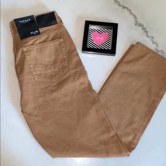 🔥PacSun Workwear Tan Slim Fit Carpenter Jeans NWT - Picture 8 of 10